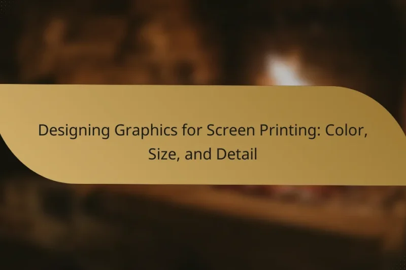 Designing Graphics for Screen Printing: Color, Size, and Detail