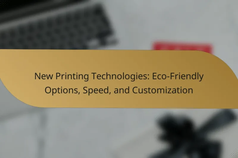 New Printing Technologies: Eco-Friendly Options, Speed, and Customization