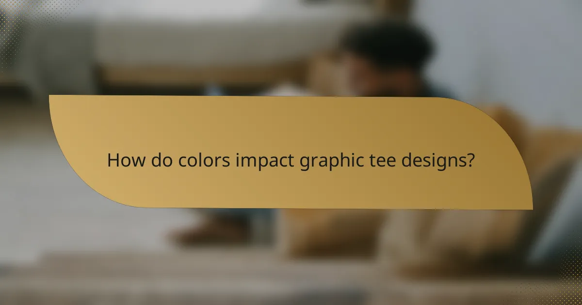 How do colors impact graphic tee designs?