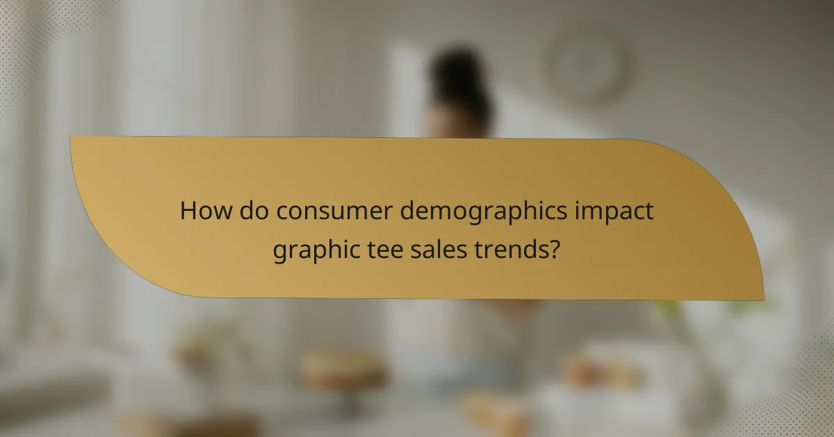 How do consumer demographics impact graphic tee sales trends?