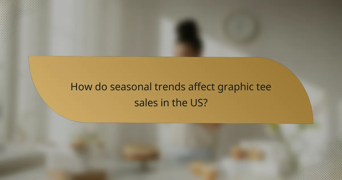 How do seasonal trends affect graphic tee sales in the US?