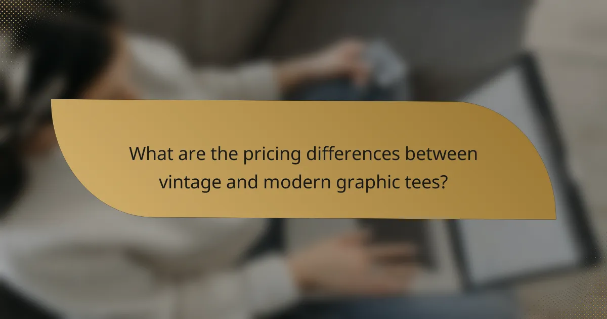 What are the pricing differences between vintage and modern graphic tees?